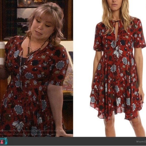 A.L.C. Dresses & Skirts - ALC Floral Silk Red and Blue Floral Sosta Dress Size 6